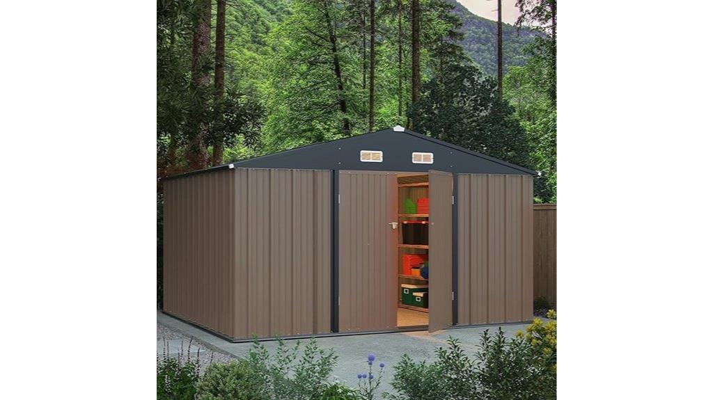 10x8 metal garden shed