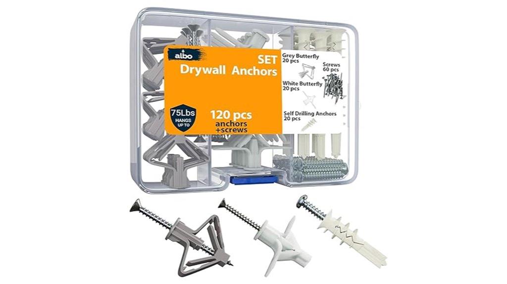 120 piece drywall anchor set