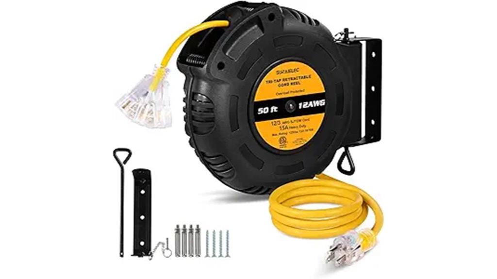 12 gauge retractable cord
