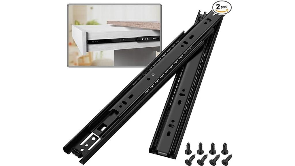 12 inch black drawer slides