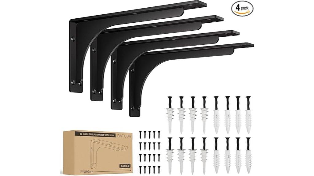 12 pack metal shelving brackets