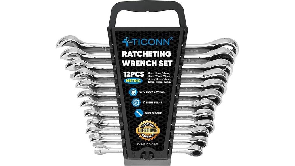 12 piece metric ratcheting wrench