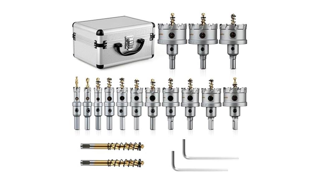 16 piece metal hole saw