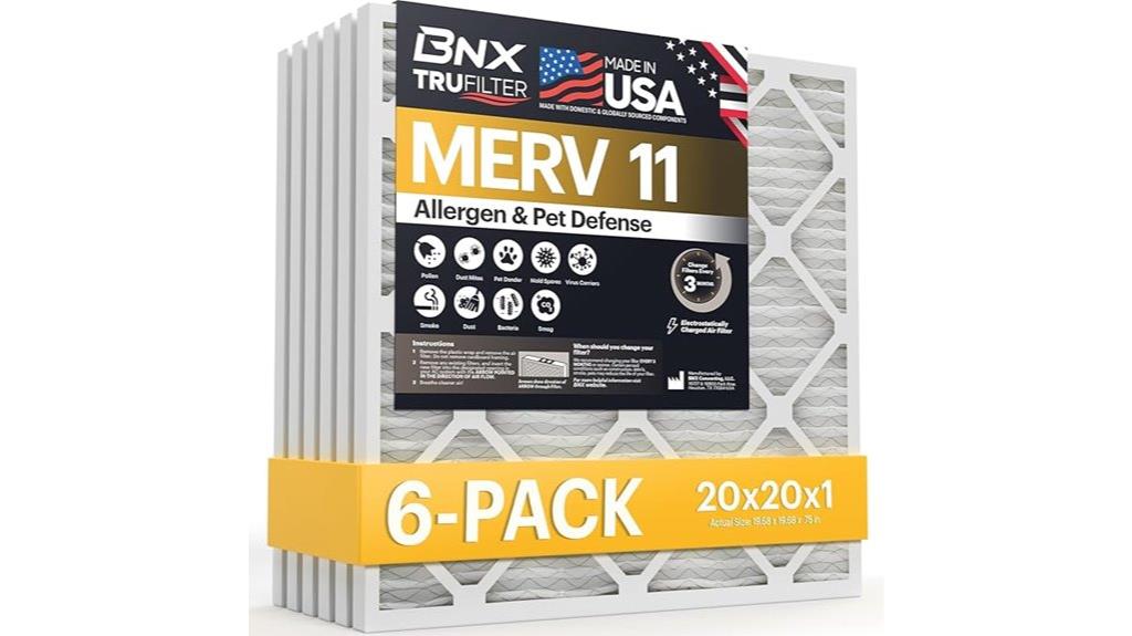 20x20x1 merv 11 filters