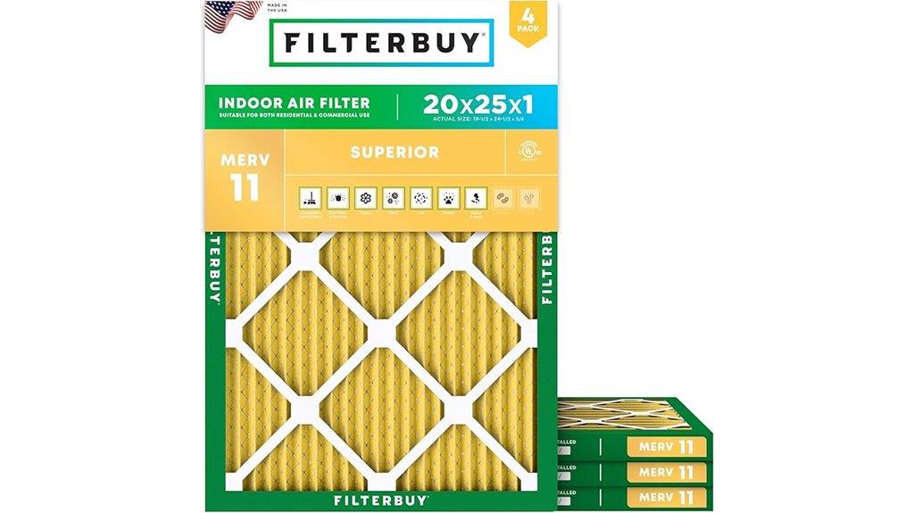 20x25x1 merv 11 filters