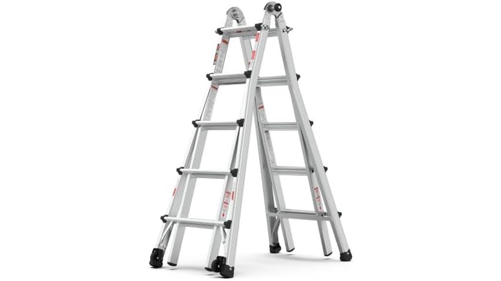 22 foot foldable aluminum ladder