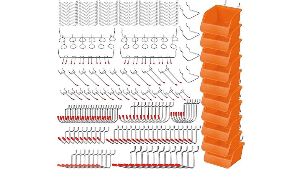 238 piece pegboard hook set