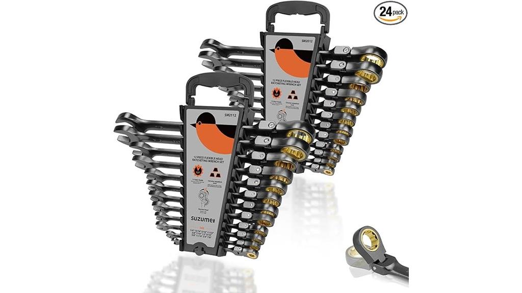 24 piece ratcheting wrench set
