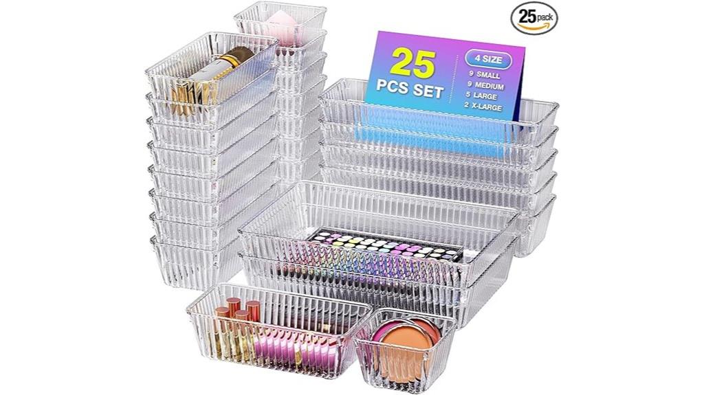 25 piece clear storage set
