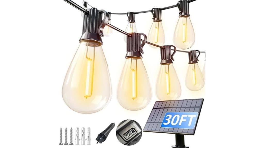 30ft solar led string lights