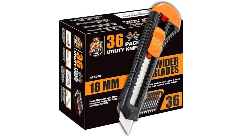 36 pack utility knife set