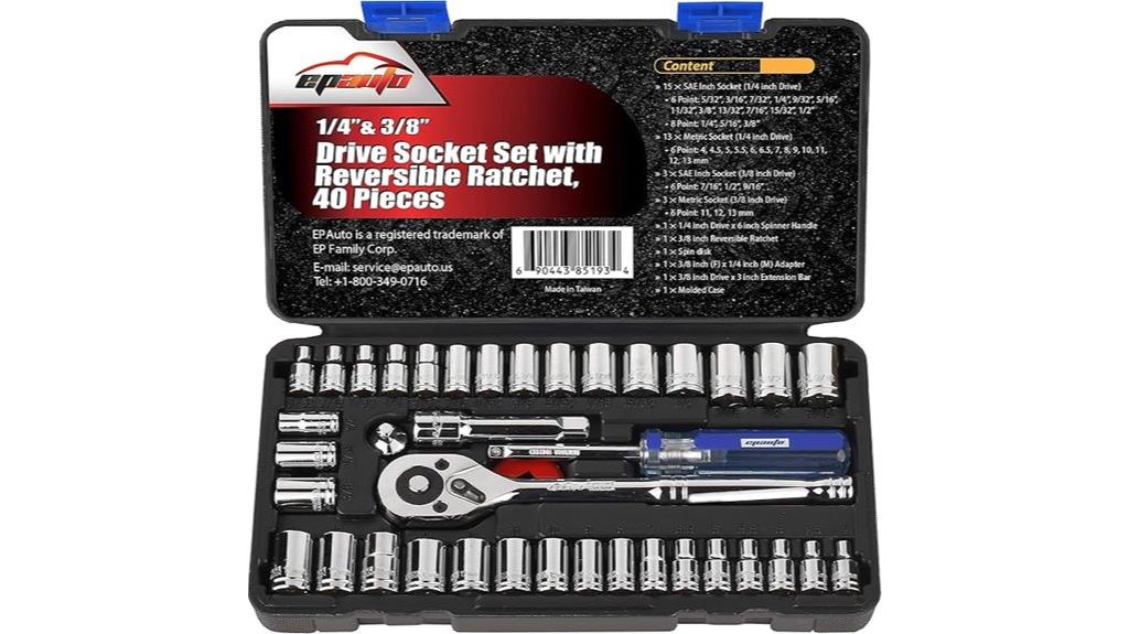40 piece ratchet socket set