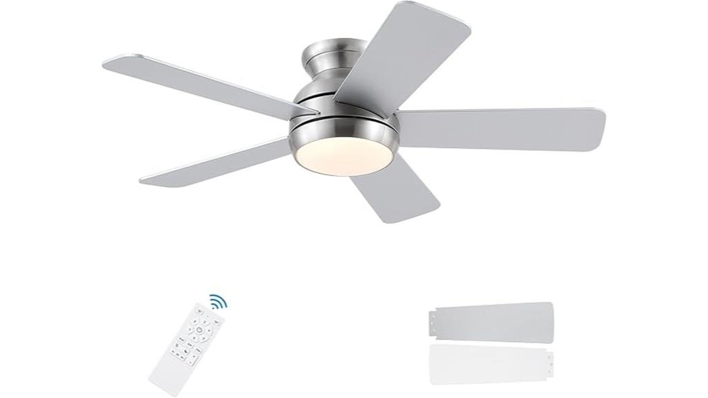 42 inch nickel fan with lights