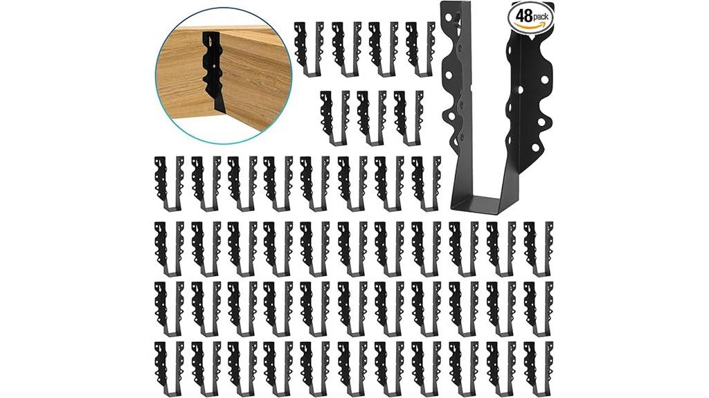 48 black steel joist hangers