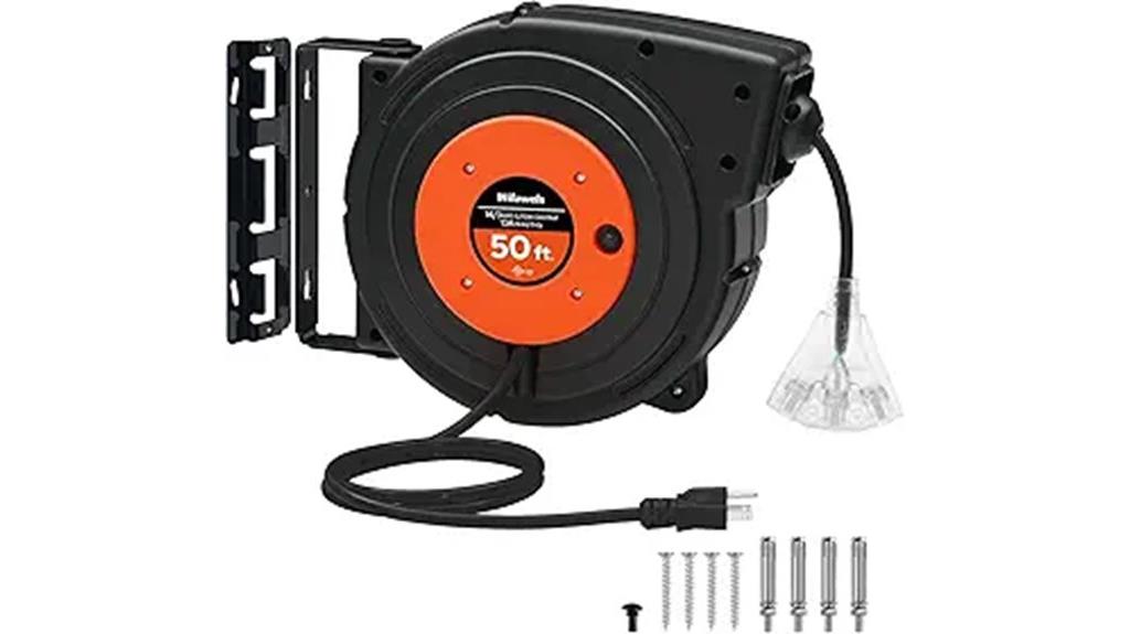 50 ft retractable power cord