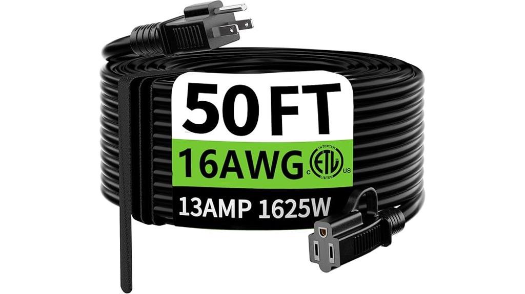 50ft waterproof extension cord