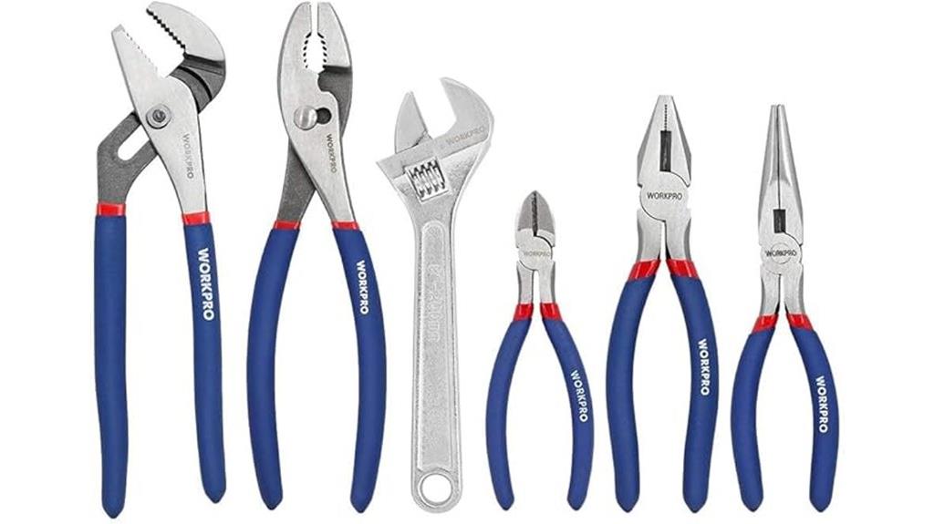 6 piece pliers wrench set