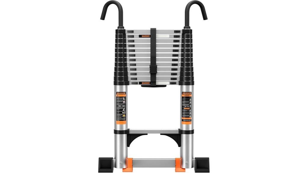 adjustable aluminum ladder with hook