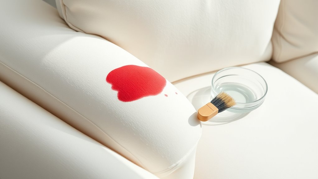 apply solution gently carefully
