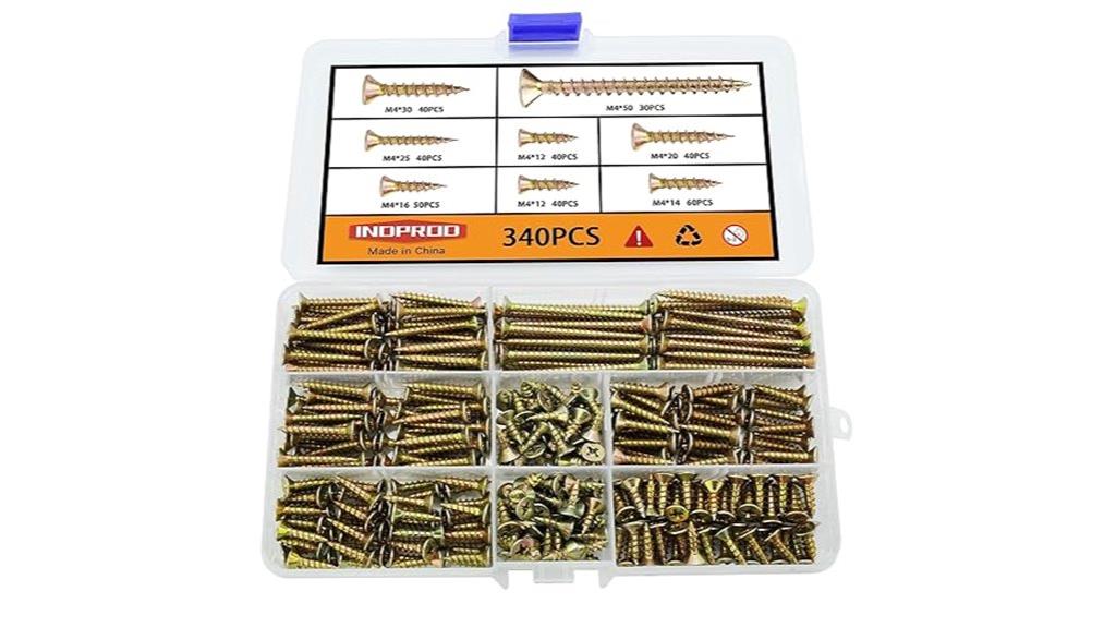 assorted flat head screws