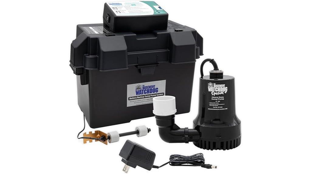 battery powered sump pump system