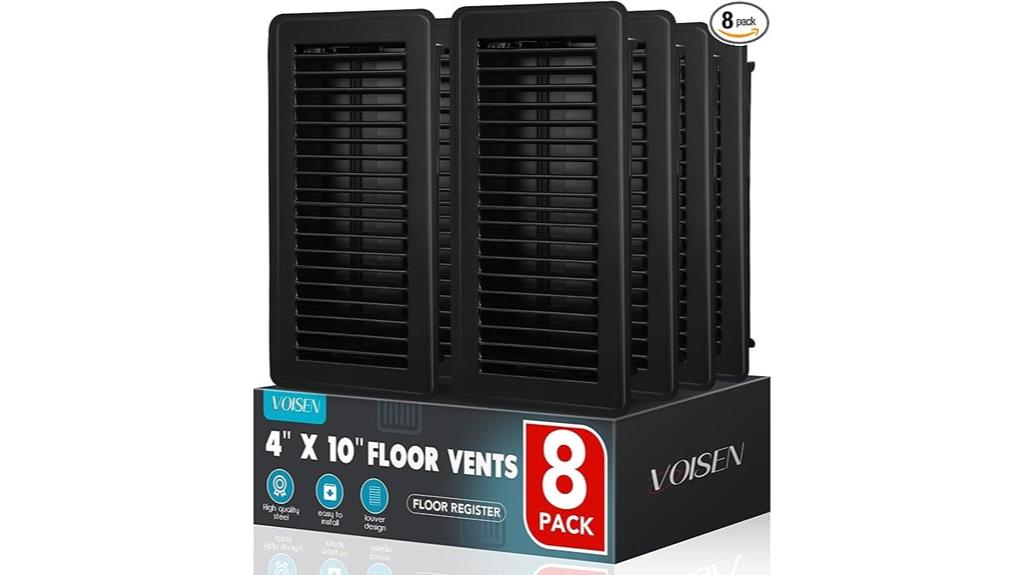 black 4x10 floor vents