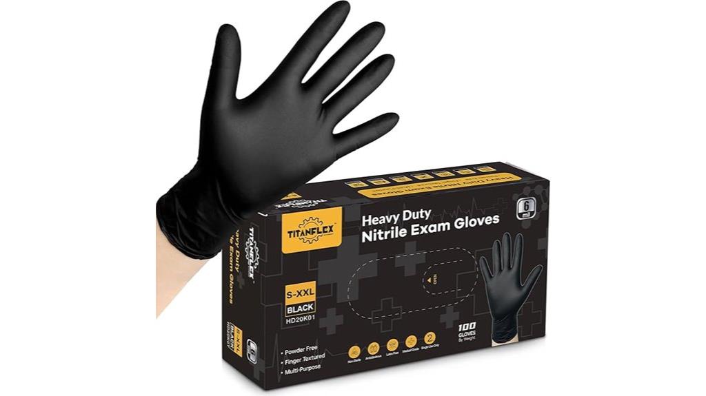 black 6 mil nitrile gloves