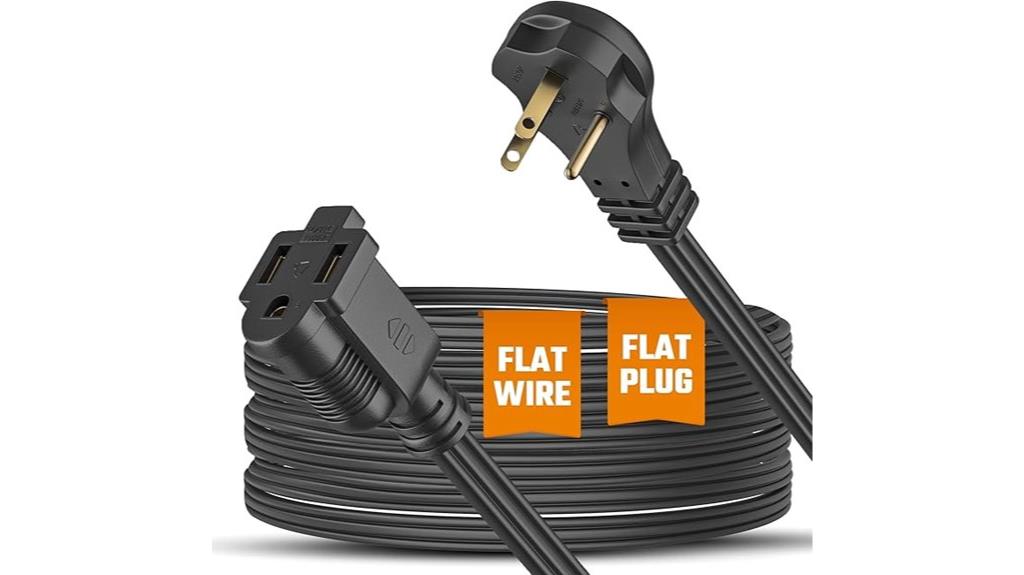 black 8ft extension cord