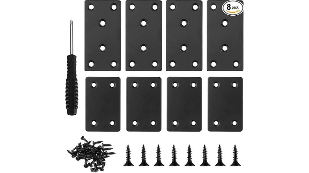 black metal flat plates