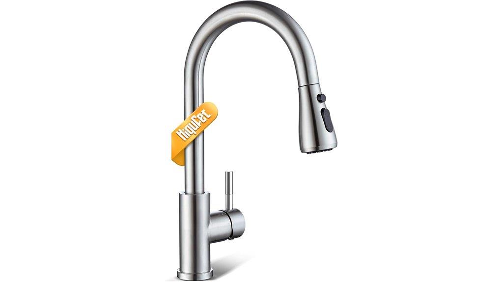 brushed nickel pull down faucet