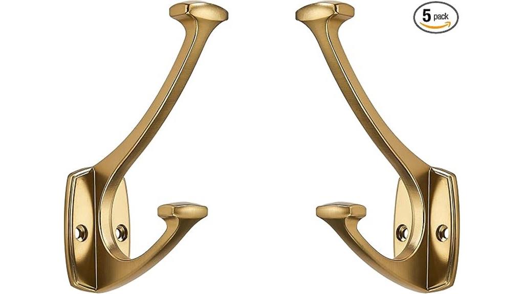 champagne bronze coat hooks