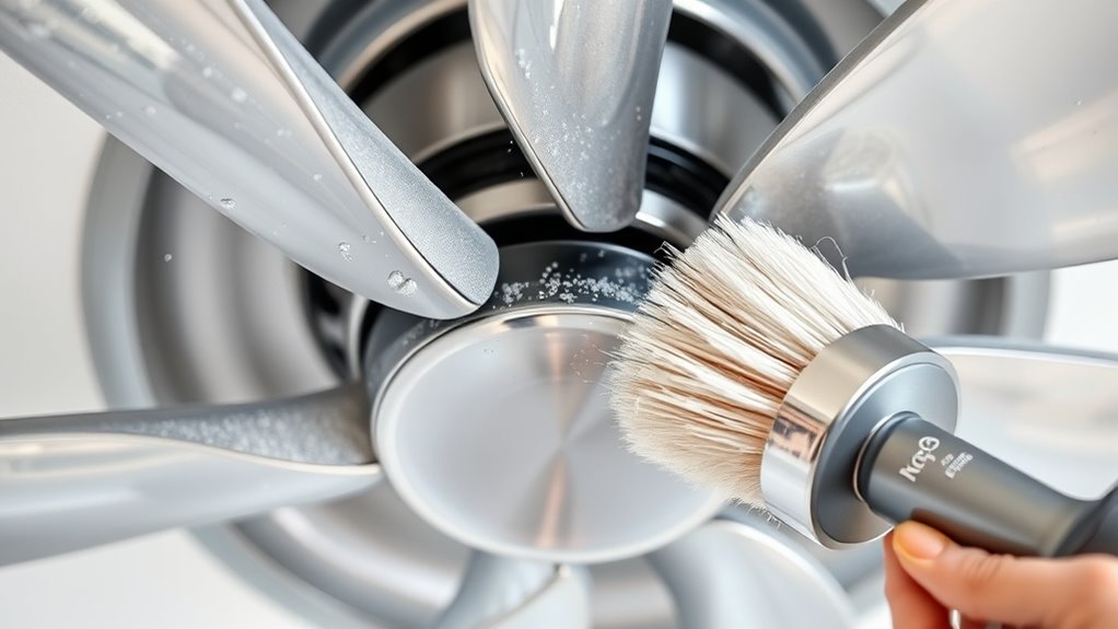 clean fan blades and motor