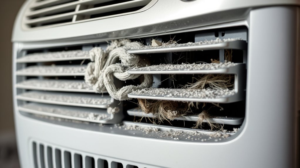 clean vents and clear obstructions