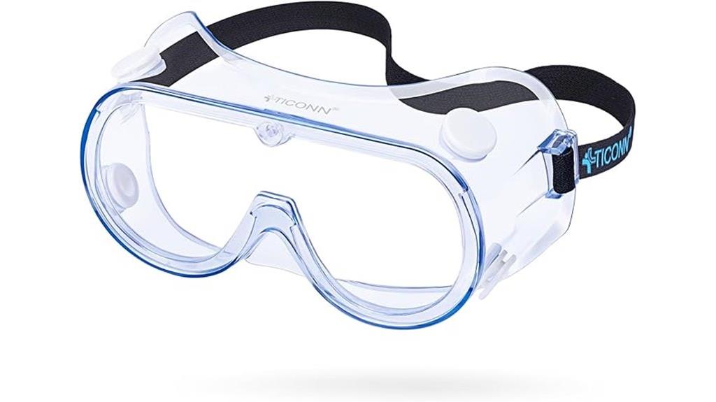 clear safety goggles