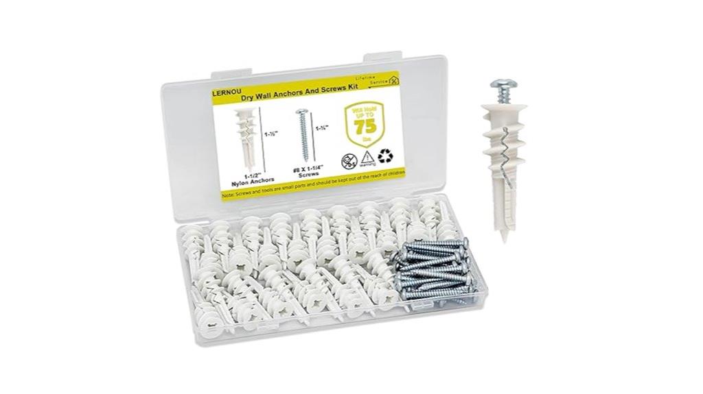 complete drywall anchor set
