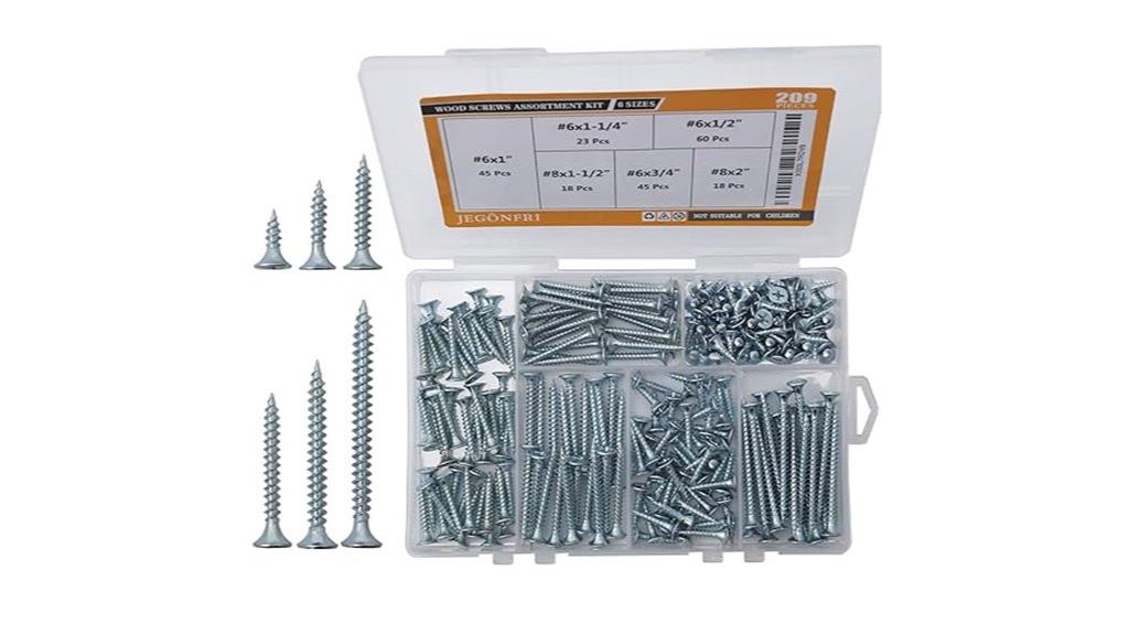 complete wood screw set