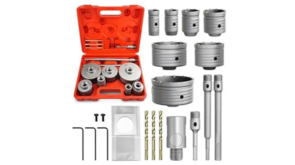 concrete hole saw set