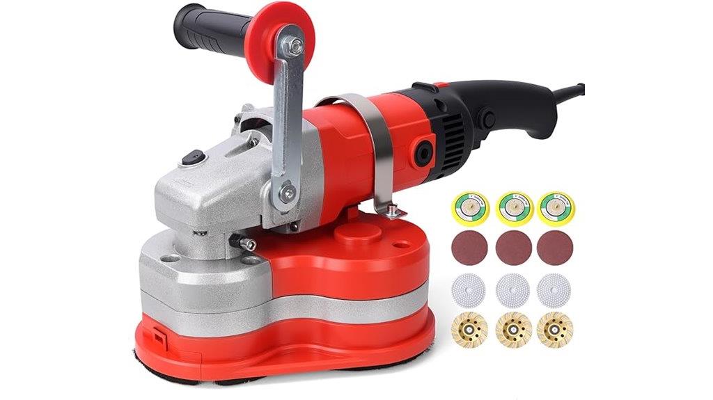 concrete planer with dust extraction