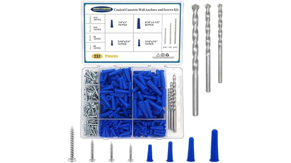 concrete wall anchor kit