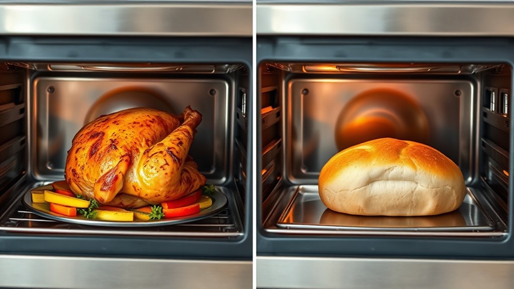 convection enhances even cooking