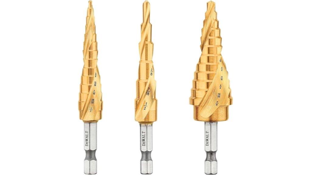 dewalt 3 piece step drill