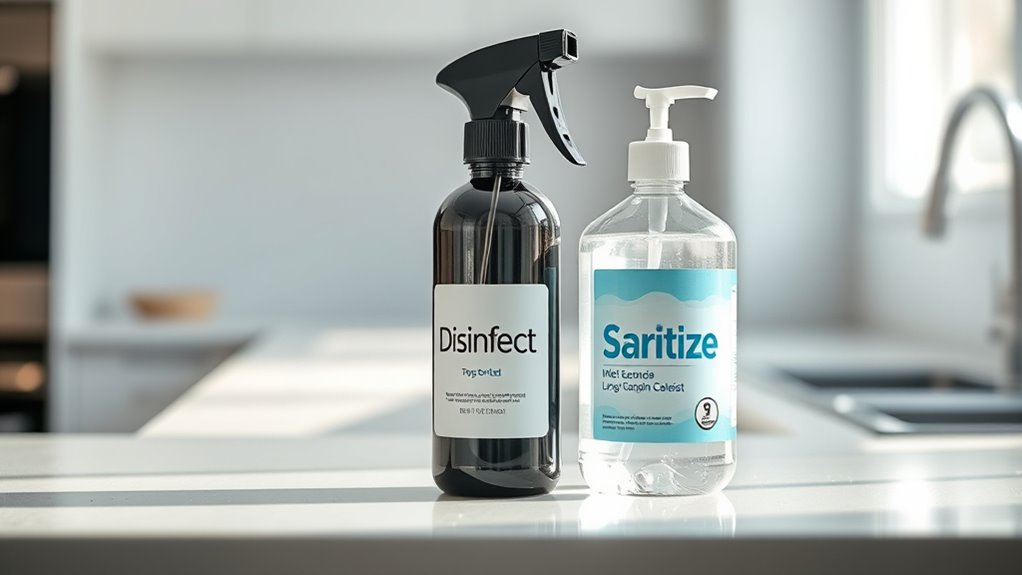 disinfecting versus sanitizing differences