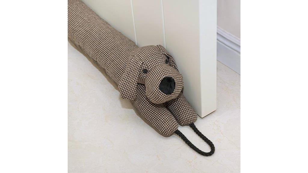 door draft stopper with loops