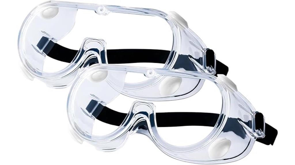 dual anti fog safety goggles