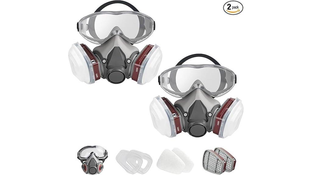 dual filter dust masks