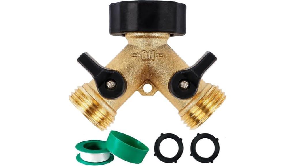 dual outlet garden splitter