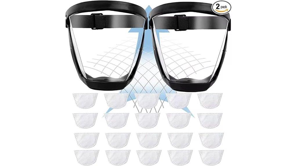 dual protective face shields