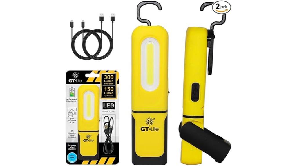 dual rechargeable led lights