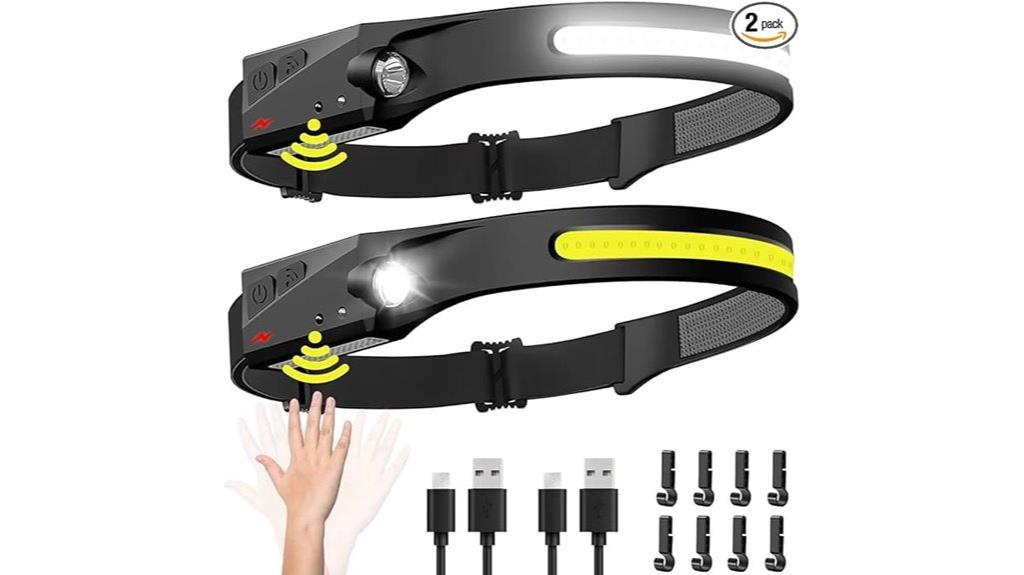 dual rechargeable motion headlamps