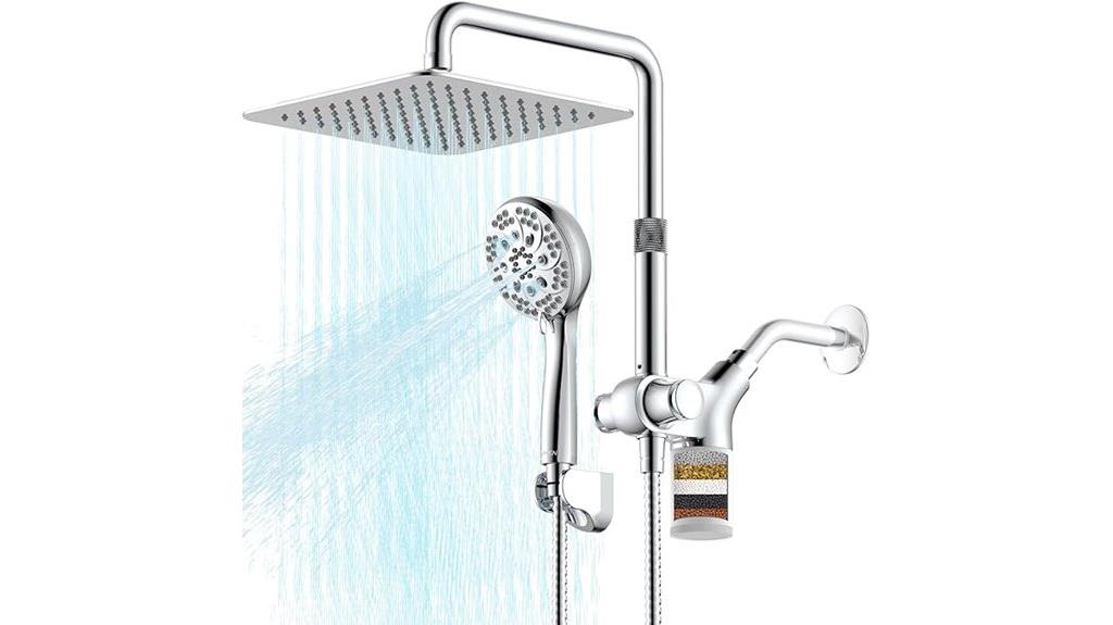 dual shower heads with filters